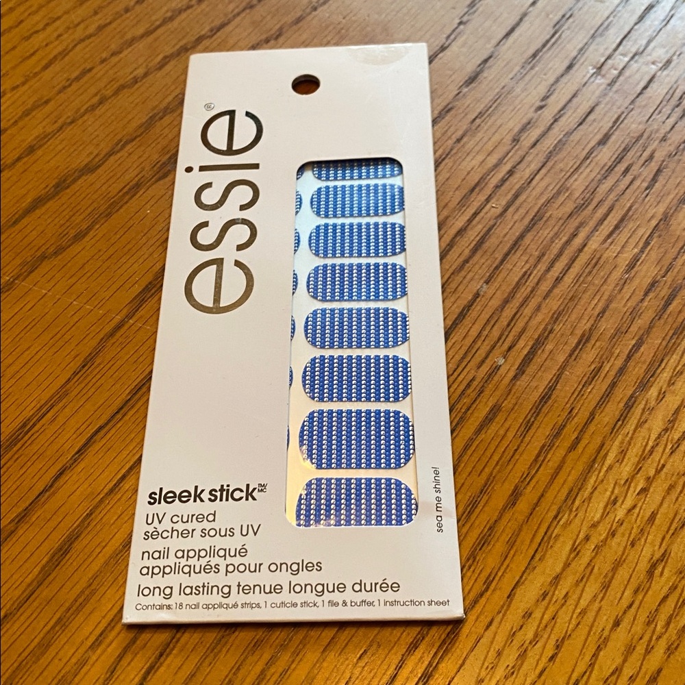 Sleek Stick UV Cured Nail Appliqués — Sea Me Shine! (Blue/Silver)
